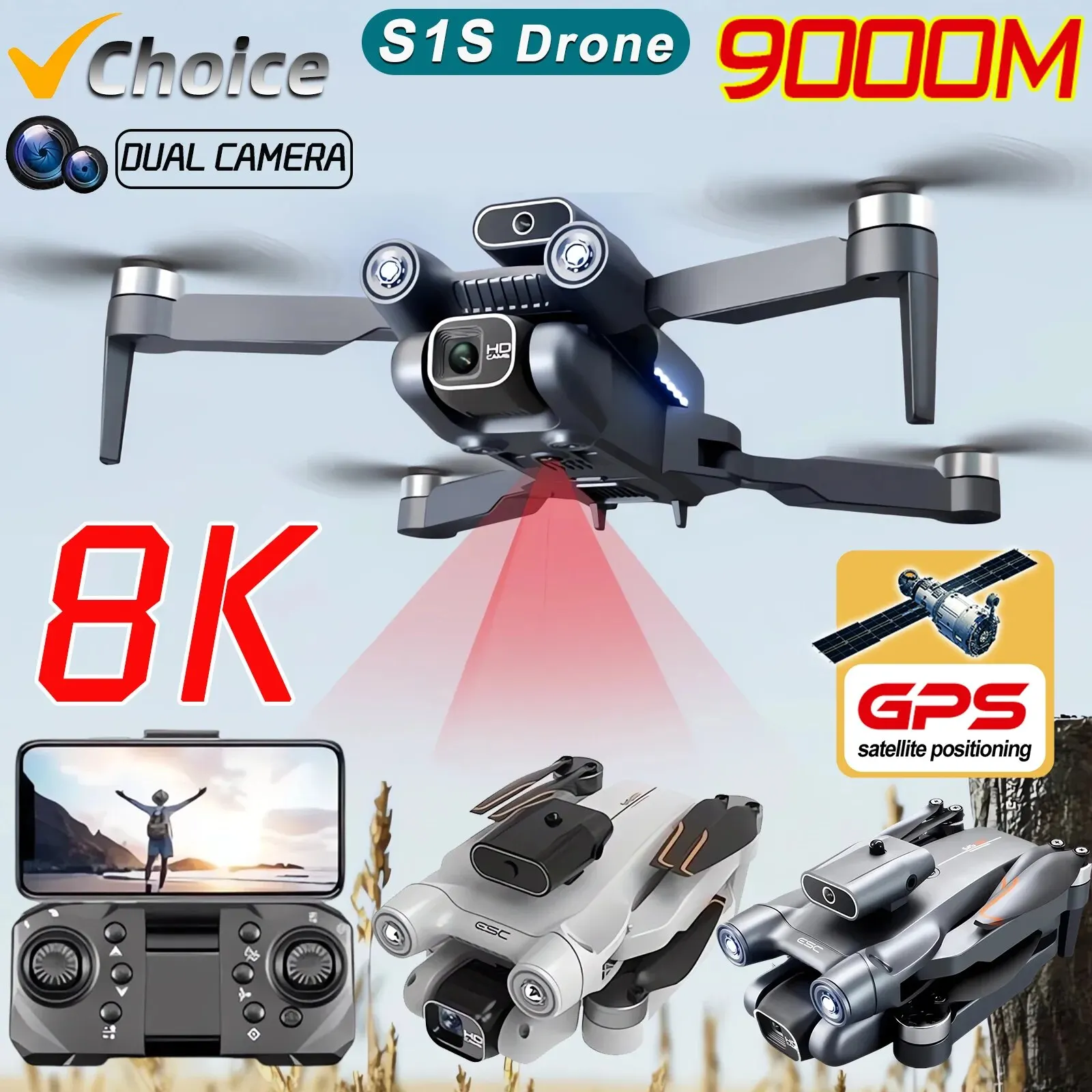 New S1S 5G GPS Drone Camera 8K - Drone Photogrammetry 评论和价格