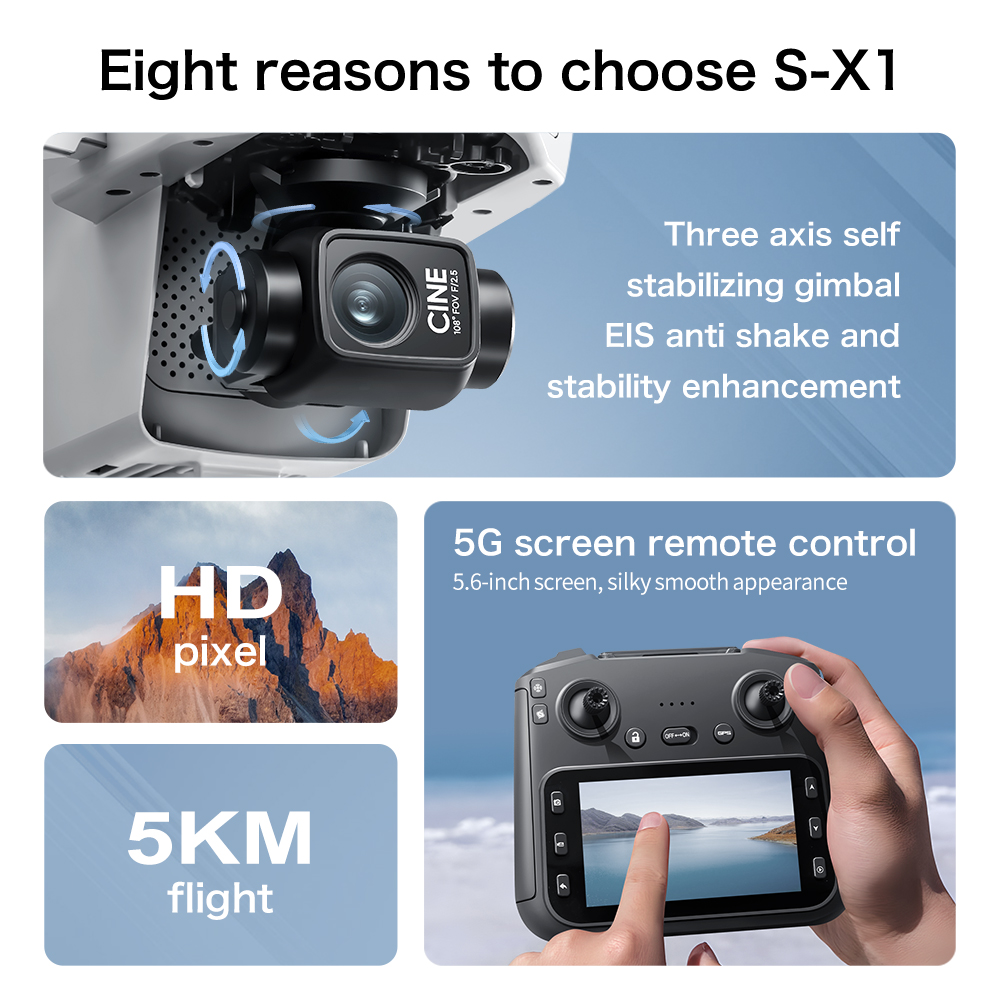 S-X1 MAX GPS Drone with 3-Axis - Drone Thermal Imaging 评论和价格