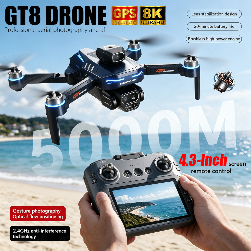 NEW GT8 HD RC Drone 4K Profess - Drone Mapping 评论和价格