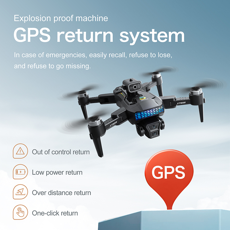 New XT555 GPS RC Drone Cam Pro - Drone Multispectral 评论和价格
