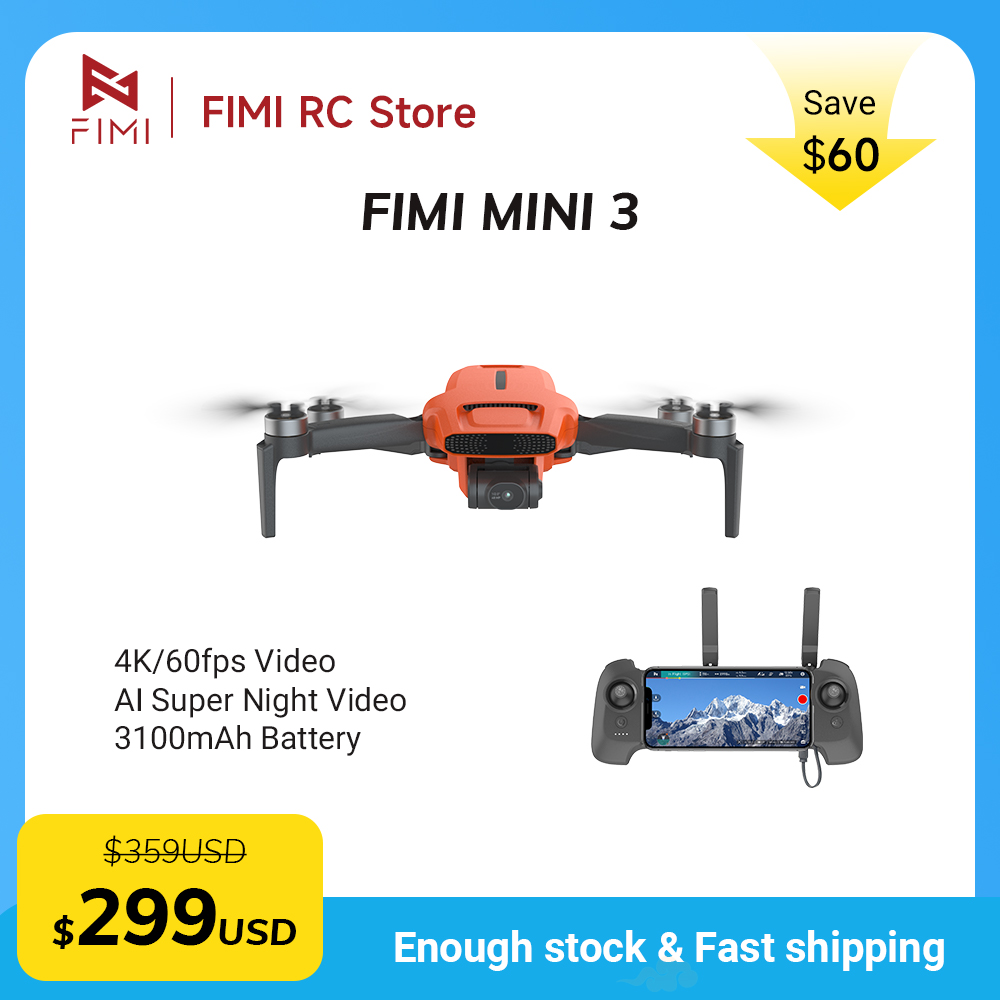 FIMI MINI 3 Camere Drone 4K 60 - Drone Video Production 评论和价格